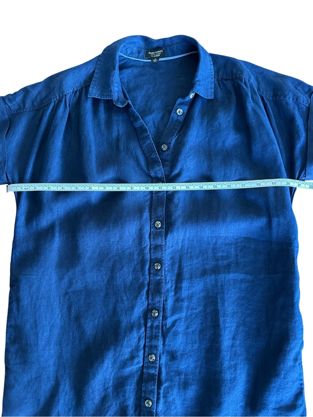 J. Crew Relaxed-Fit Short-Sleeve Baird McNutt Irish Linen Shirtdress Size XS - Picture 8 of 9